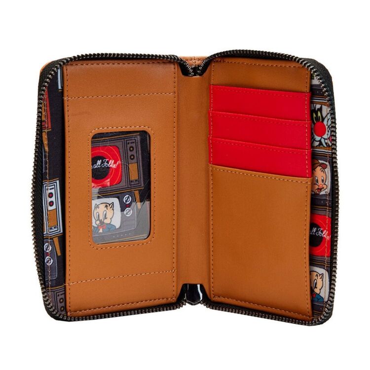 Product Loungefly Looney Tunes That's All Folks Zip Around Wallet image