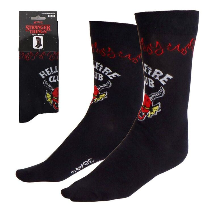 Product Κάλτσες Stranger Things Hellfire Club Black Socks image