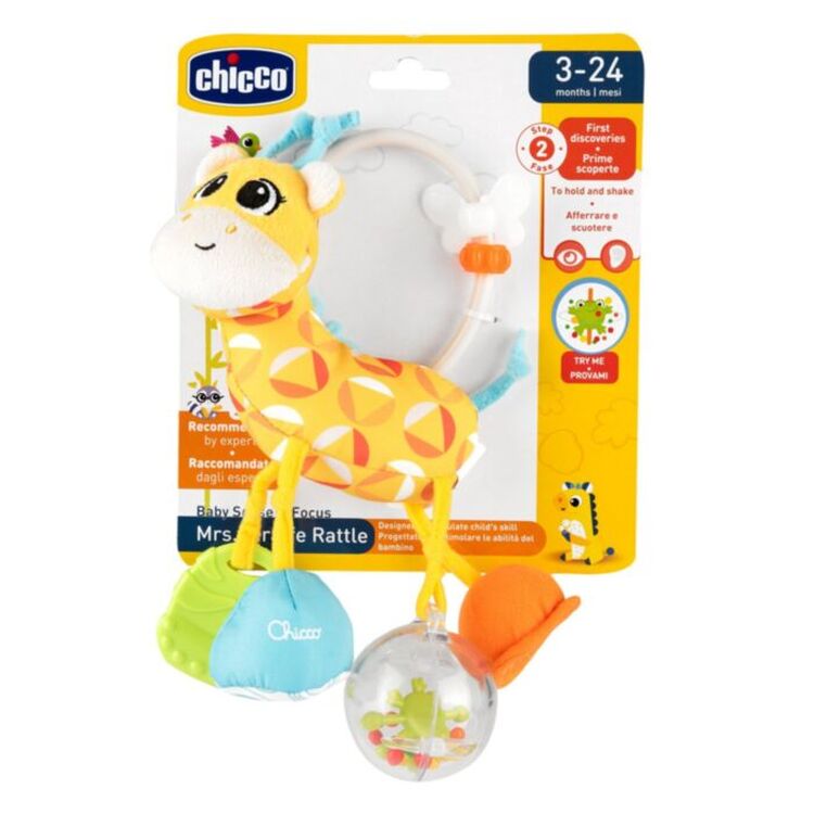 Product Βρεφικό Παιχνίδι Chicco Baby Sense & Focus: Mrs. Giragge Rattle (Y02-11569-00) image
